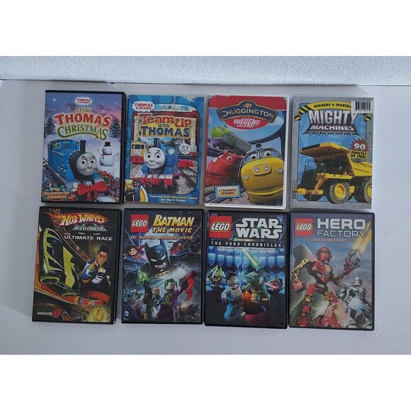 Lot Of Kids Boys DVDs - Legos - Thomas & Friends - Chuggington - Diggers Dozers - Picture 1 of 1